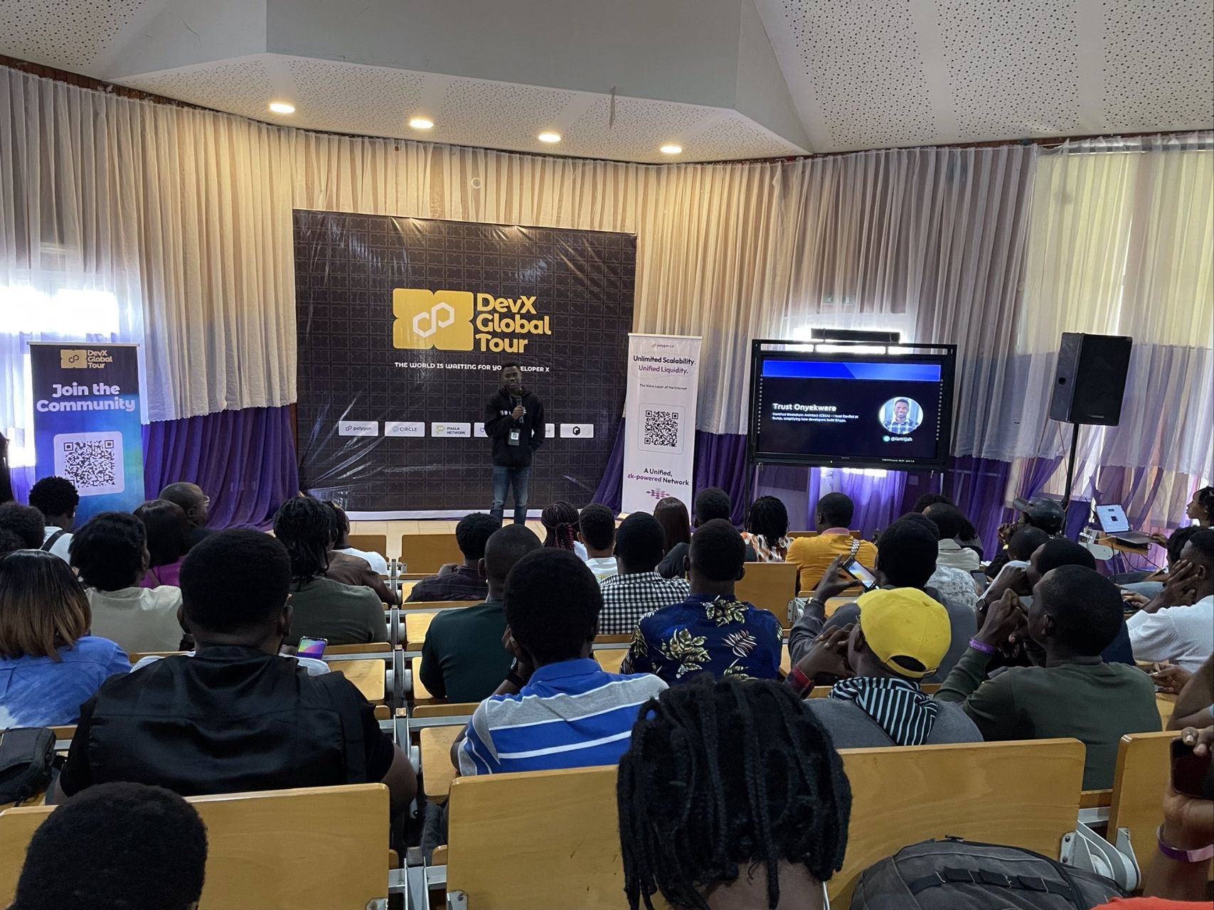 Event photo — Trust Onyekwere speaking